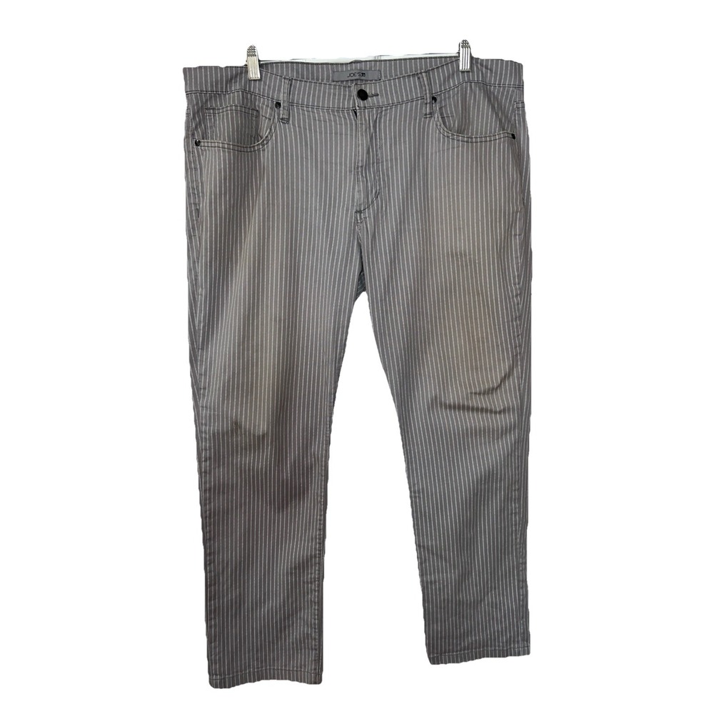 Joe's Men's Five-Pocket Casual Size 38x28 Straight Tapered Grey Striped‎ Pants
